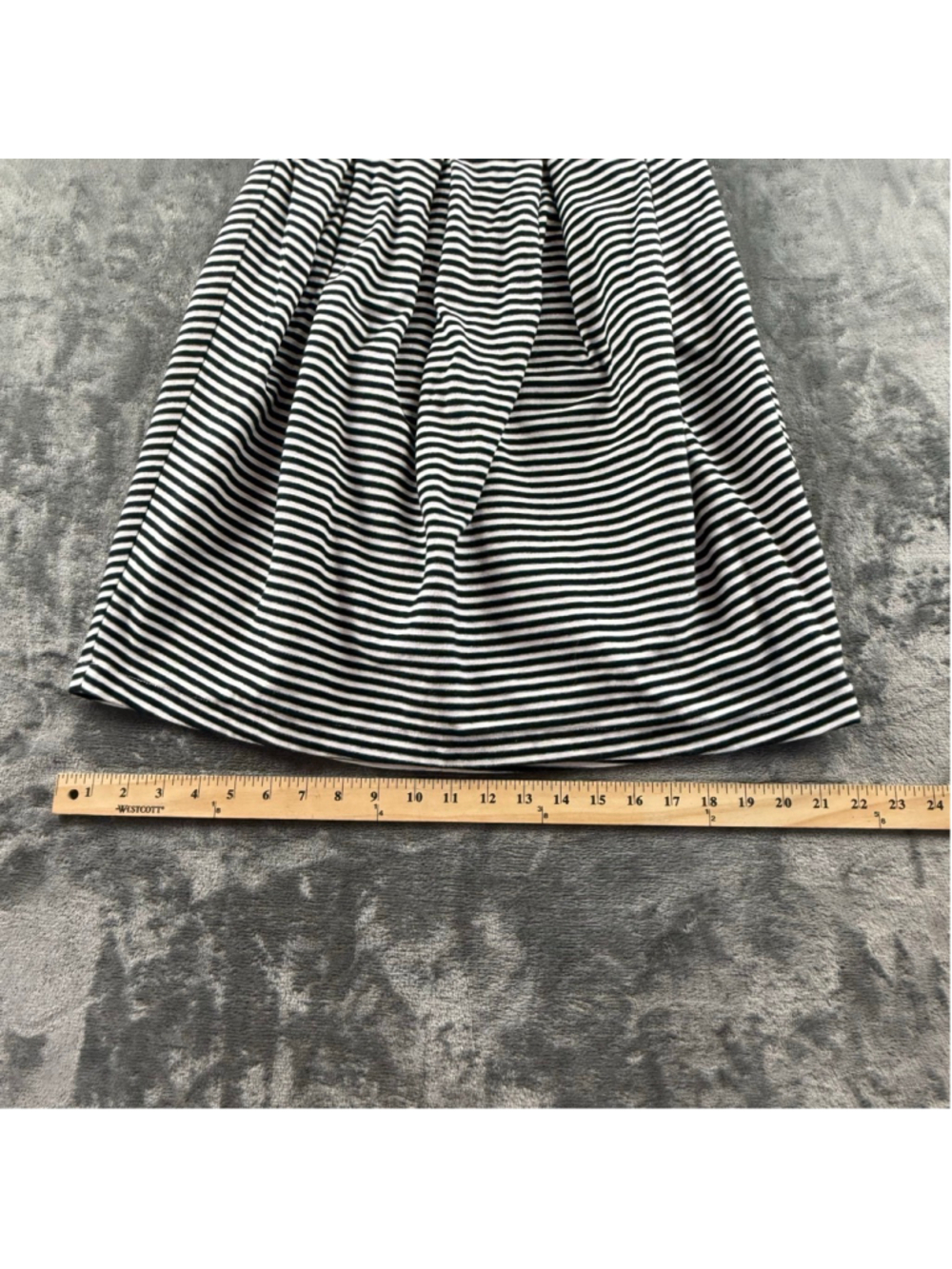 Yoshi Kondo Skirt Women S Pleated A-Line Japan Quiet Luxury Nautical Stripe Navy - Picture 7 of 10